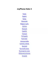 Notice myPhone HALO 3 Smartphone