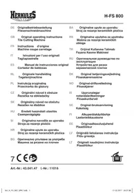 Notice Herkules H-FS 800 Kráječ