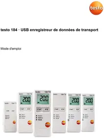 Notice Testo 184 T1 équipements de mesure