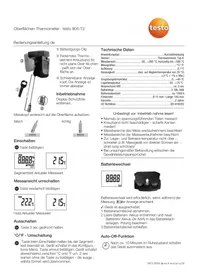Notice Testo 905-T2 équipements de mesure