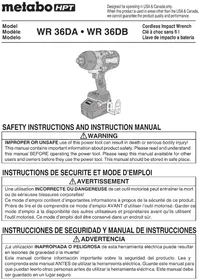 Notice HiKOKI WR36DA Destornillador