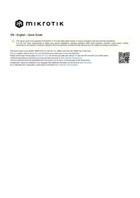 Notice Mikrotik HAP LITE Routeur