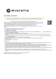 Notice Mikrotik RB1100AHX4 Маршрутизатор