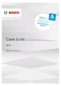 Notice BOSCH KWK16ABGB Cave à vin