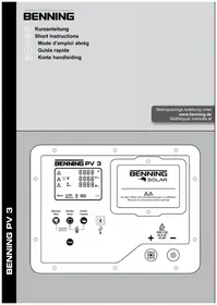 Notice BENNING PV 3 équipements de mesure