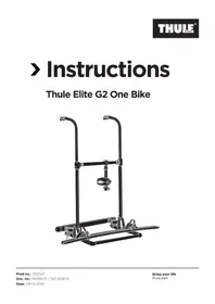 Notice THULE ELITE G2 ONE BIKE Porte-vélo