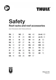 Notice THULE KIT 145362 Porte-bagages