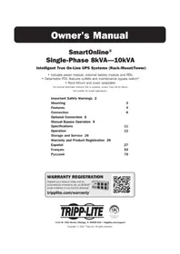 Notice Tripp Lite SU10000RT3UPM Onduleur