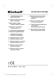 Notice EINHELL GC-PM 46/2 S HW B&S Tondeuse électrique