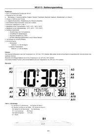 Notice TECHNOLINE WS 8113 Horloge