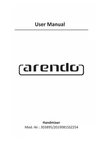 Notice Arendo 303895 Hand blender