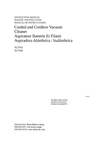 Notice MAKITA XCV04 Aspirateur sans fil