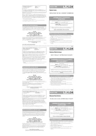 Notice Taylor 755841034WD Balance