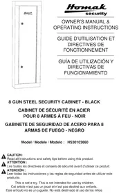 Notice Homak Security HS30103660 Coffre-fort