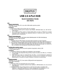 Notice Digitus DA-70216 USB hub