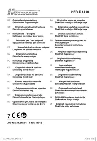 Notice Hurricane HFR-E 1410 Steam cleaner