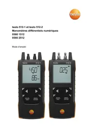 Notice Testo 512-1 équipements de mesure
