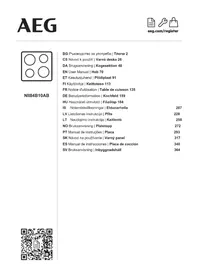 Notice AEG NII84B10AB Eldavél