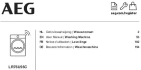 Notice AEG LR76U96C Washing machine