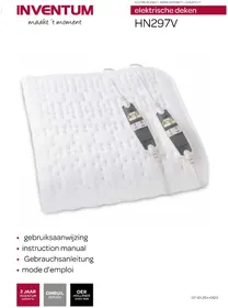 Notice INVENTUM HN297V Couverture/coussin chauffant