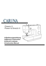 Notice Carina CLASSIC II Machine à coudre