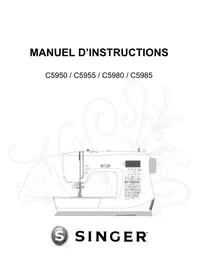 Notice SINGER C5985 PATCHWORK PLUS Machine à coudre