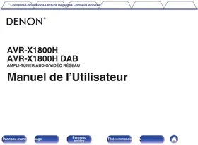 Notice DENON AVR-X1800H DAB Récepteur audio-vidéo