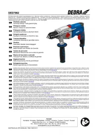 Notice DEDRA DED7962 Wiertarka