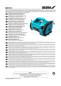 Notice DEDRA DED7073 Compresseur