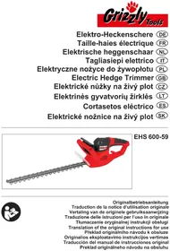 Notice Grizzly EHS 600-59 Taille-haies