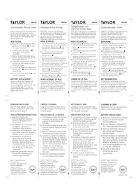 Notice Taylor 5877 Thermomètre pour aliments