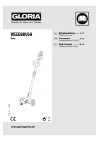 Notice GLORIA WEEDBRUSH Balayeuse