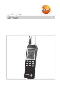 Notice Testo 526 équipements de mesure