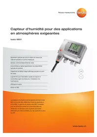 Notice Testo 6651 équipements de mesure