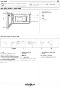 Notice WHIRLPOOL MBNA920B Four électrique