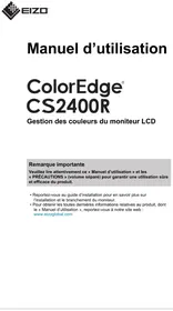 Notice EIZO COLOREDGE CS2400R Moniteur