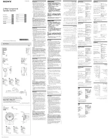 Notice SONY XS-162GS Haut-parleur de voiture