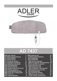 Notice ADLER AD 7437 Couverture/coussin chauffant