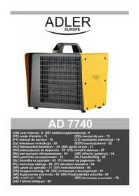 Notice ADLER AD 7740 Chauffage