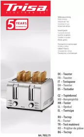 Notice TRISA TOAST 4 ALL 7052 Grille pain