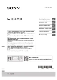 Notice SONY XAV-AX6050 Reproductor/grabador de cd