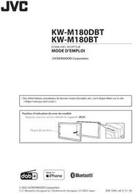 Notice JVC KW-M180BT Autoradio