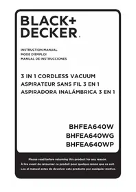 Notice BLACK & DECKER BHFEA640WG Aspirateur à main