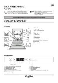 Notice WHIRLPOOL W2I HD526 A Astianpesukoneet