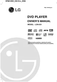 Notice LG LDA-531 Media player