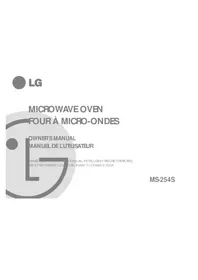 Notice LG MS-254S Micro-ondes