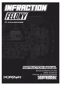 Notice ARRMA FELONY 6S BLX STREET BASH Jouet radiocommandé