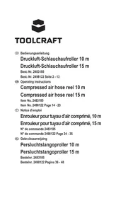 Notice Toolcraft TO-7449555 Tuinslang