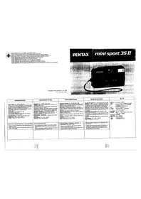 Notice PENTAX MINI SPORT 35 II Appareil photo