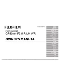 Notice FUJIFILM FUJINON GF50MMF3.5 R LM WR Objectif